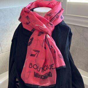 Boutique Moschino Sheer Silk Stiletto Scarf